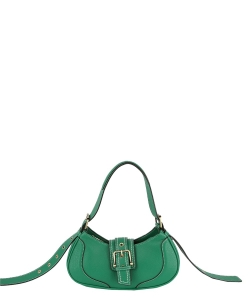 Fashion Buckle Flap Shoulder Bag Hobo LD160 GREEN